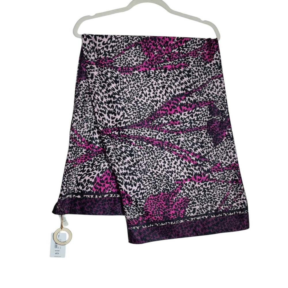 Ted Baker London Euphoria Cape Pink Purple Leopard Heart Print Emmonda Scarf O/S